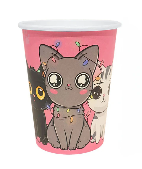 Vasos gatos 6 unidades 