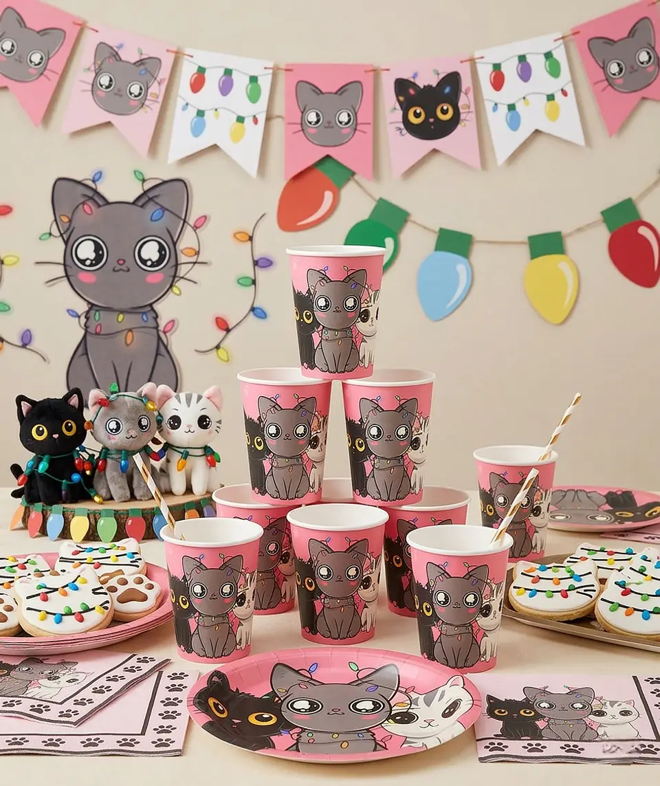 Vasos gatos 6 unidades  2