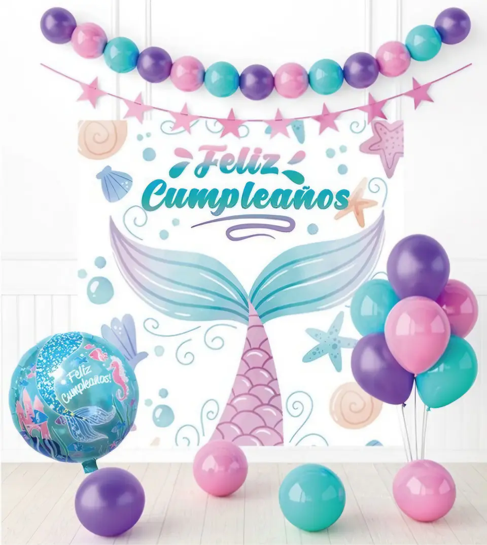 Decoración sirena 36 piezas  1