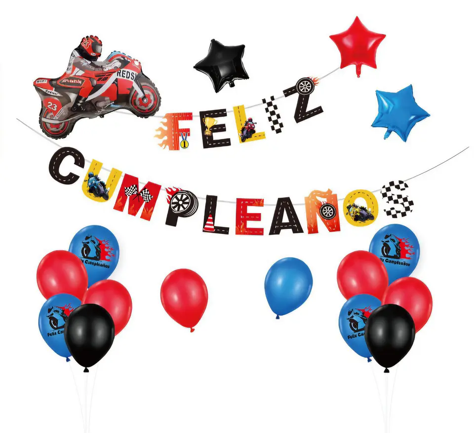 Decoración moto 19 piezas  1