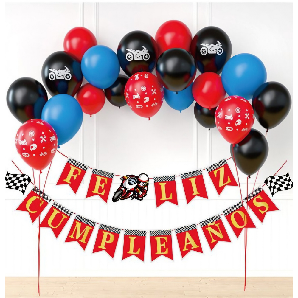 Decoración moto 40 piezas 