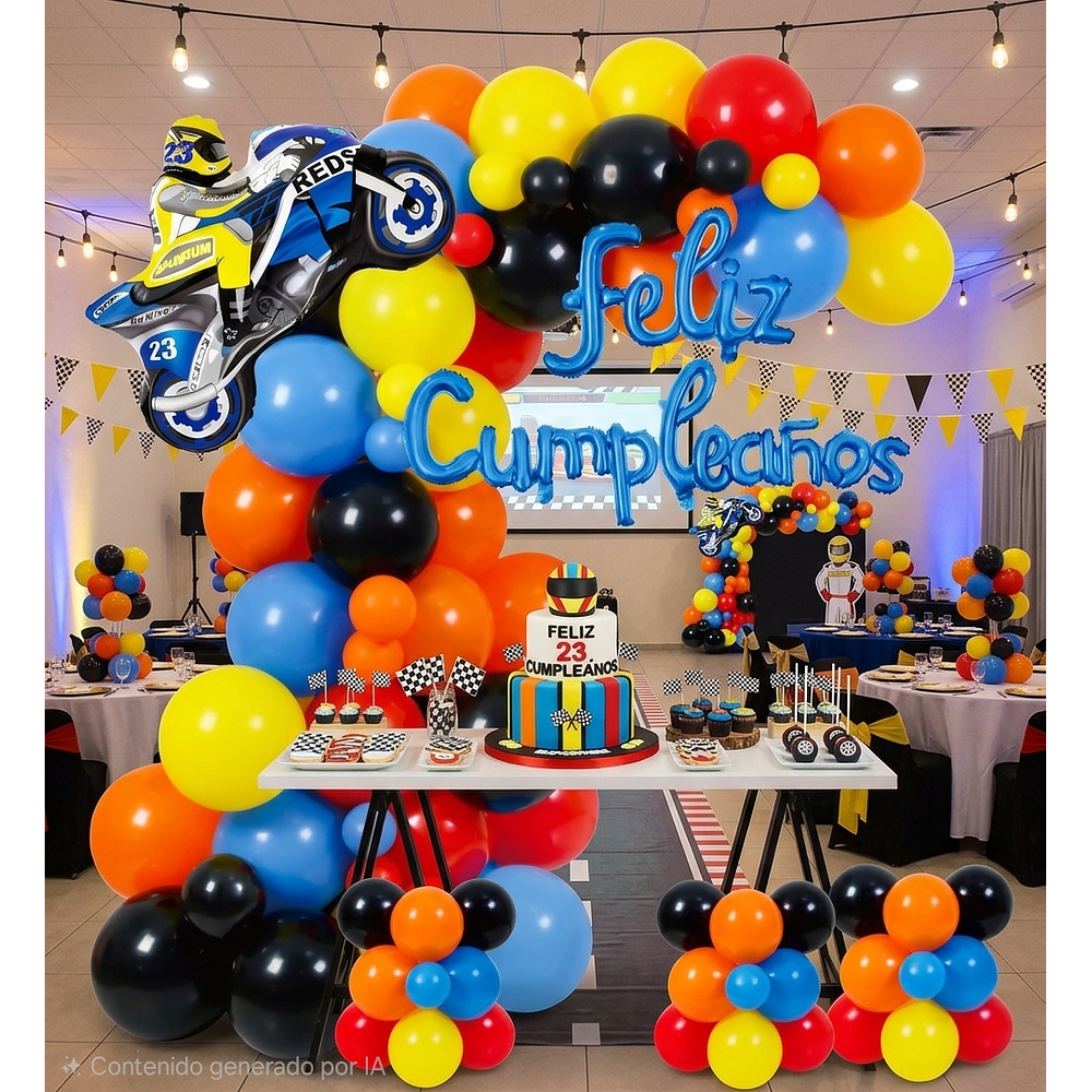 Decoración Moto 76 piezas