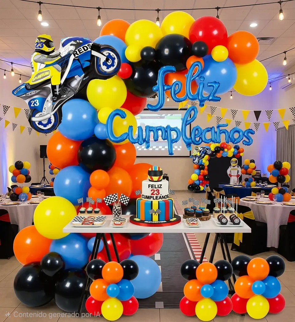 Decoración Moto 76 piezas 2