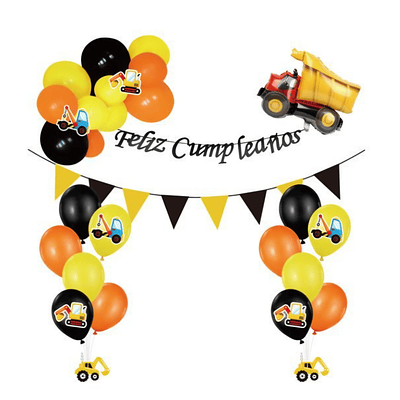 Decoración construcción 39 piezas 