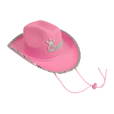 Sombrero vaquero Queen rosa