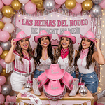 Sombrero vaquero Queen rosa