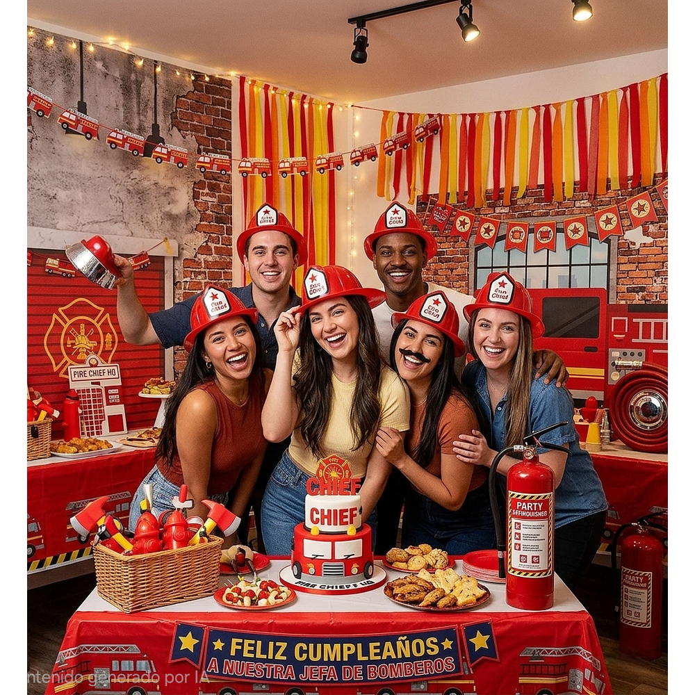 Sombrero plástico bomberos 