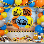 Globos látex construcción 10 unidades 