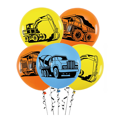 Globos látex construcción 10 unidades 