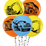 Globos látex construcción 10 unidades 