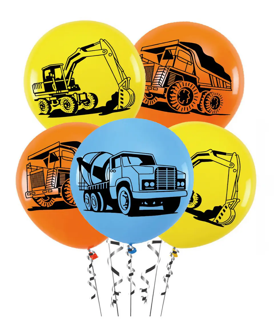 Globos látex construcción 10 unidades  1