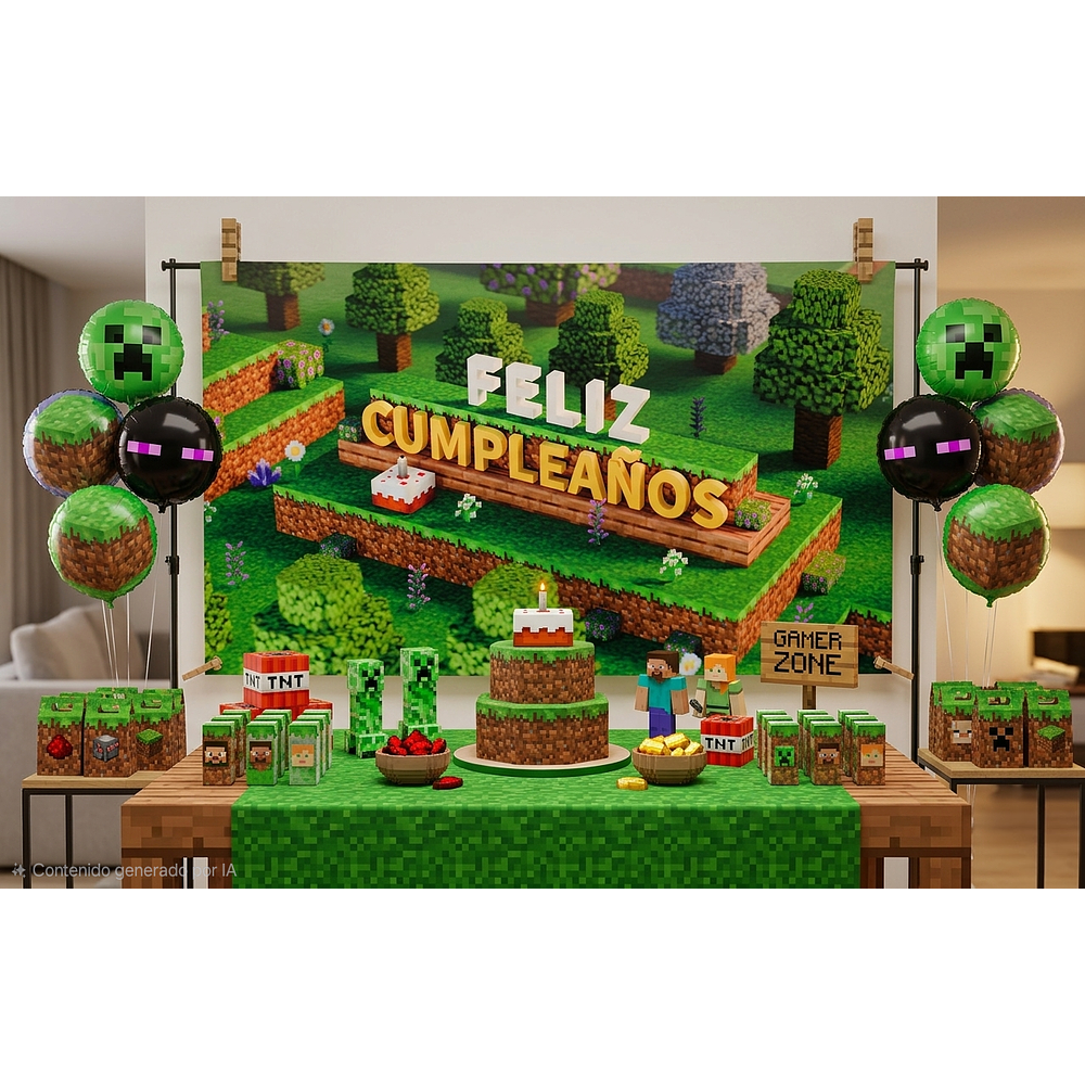 Fondo tela minecraft 70 x 120 cm