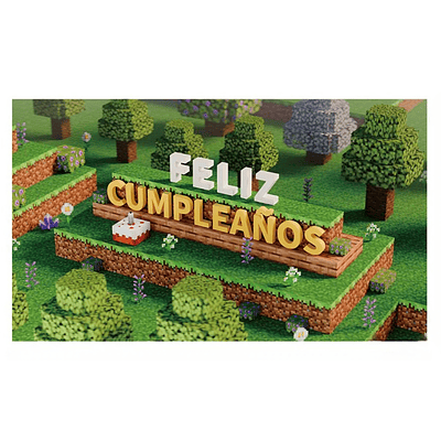Fondo tela minecraft 70 x 120 cm