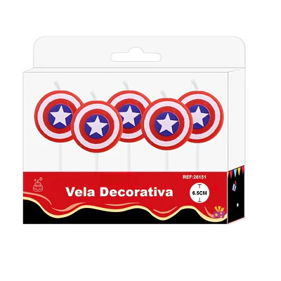 Vela escudo Capitán América 