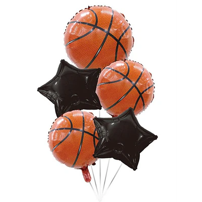Set de globos basquetbol 5 piezas