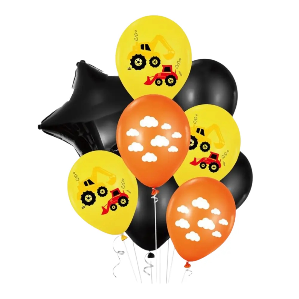 Set globos tractor 9 piezas