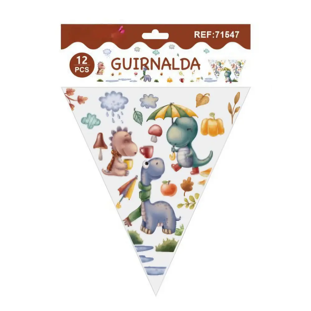 Banderin Dinosaurio 12 piezas 
