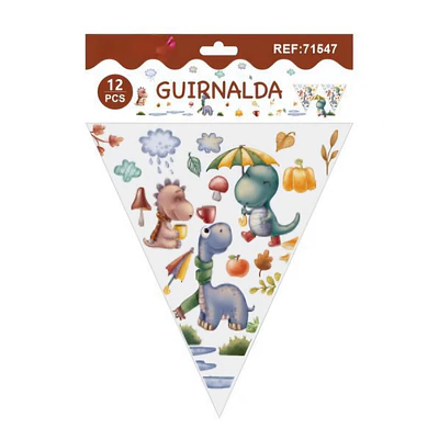 Banderin Dinosaurio 12 piezas 
