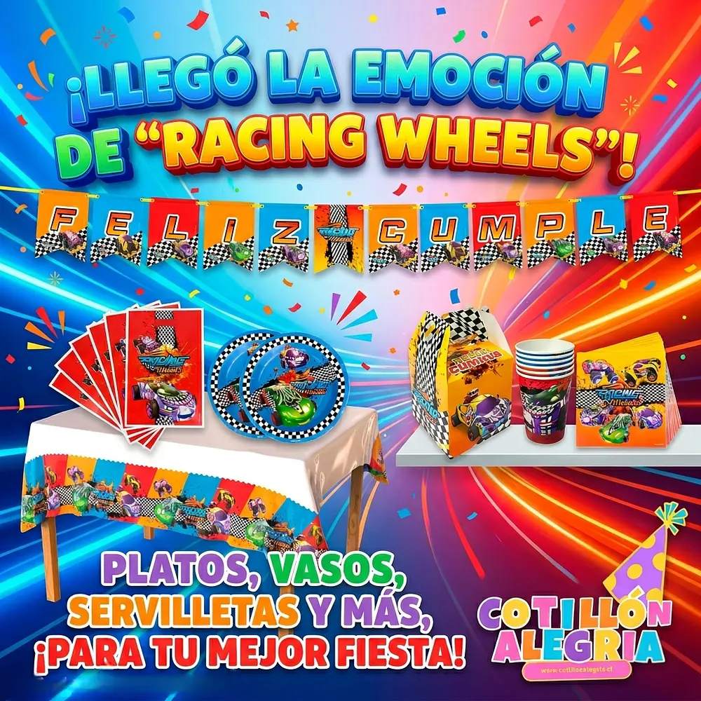 Servilleta Racing Wheels 12 unidades 