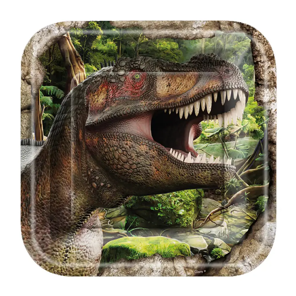 Platos Dinosaurio T-Rex 6 unidades 1