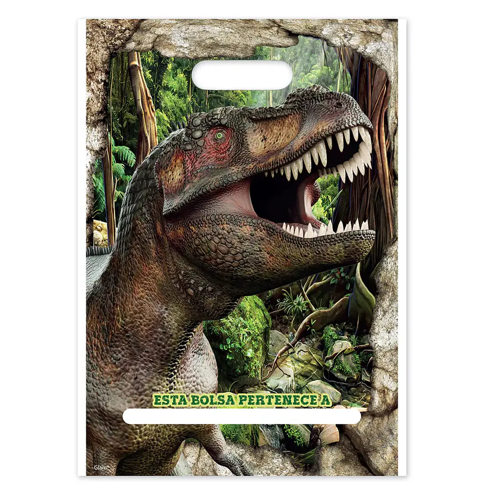 Bolsas de dulces Dinosaurio T-Rex 6 unidades
