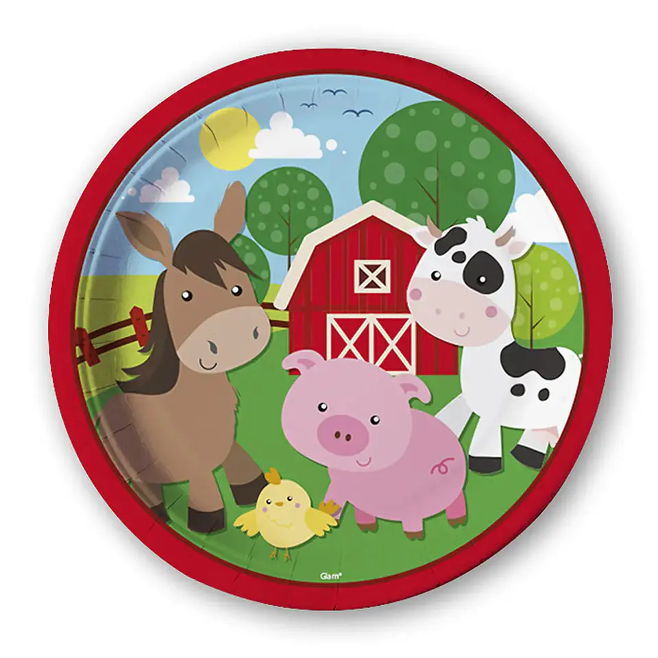 Platos Granja de Animalitos 6 unidades  1