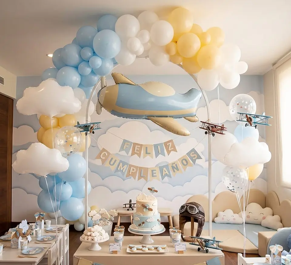 Globo avion  pastel 2