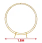 Estructura circular metálica 1.8 metros  - Miniatura 2