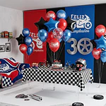 Set de globos decorativos moto 12 unidades