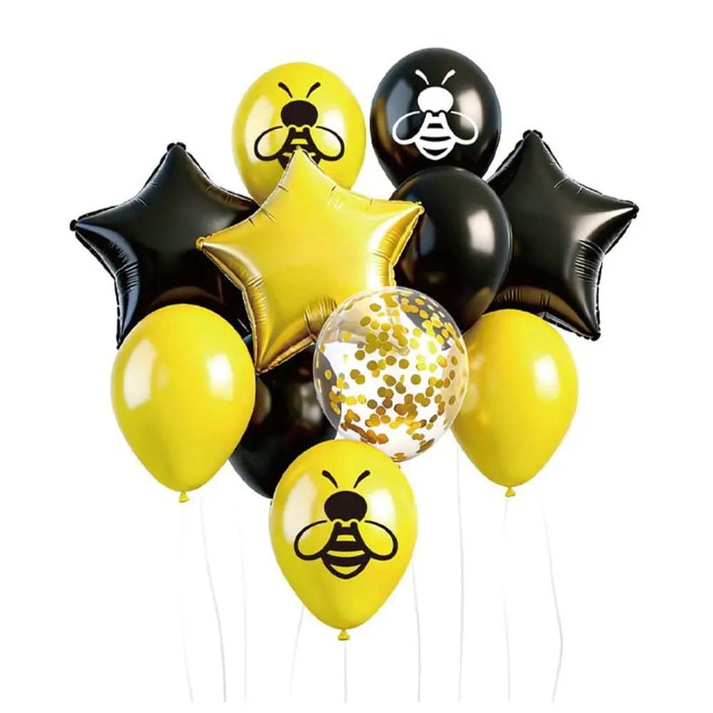 Set de globos decorativos abejita 12 unidades 