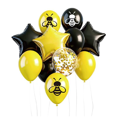 Set de globos decorativos abejita 12 unidades 