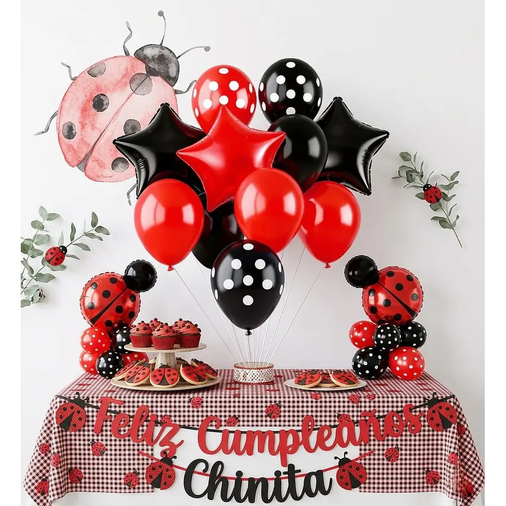 Set de globos decorativos chinita 12 unidades