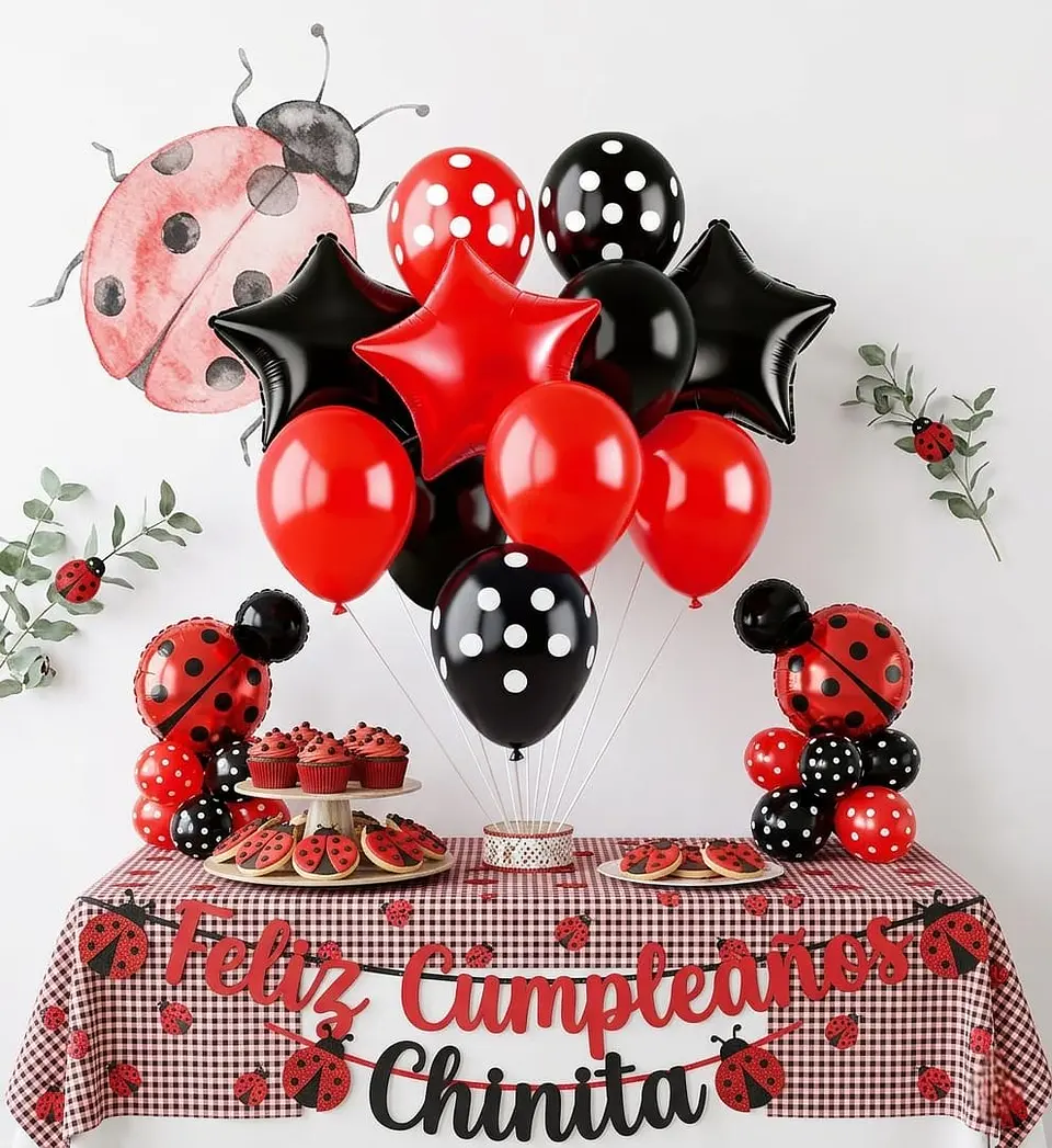 Set de globos decorativos chinita 12 unidades 2