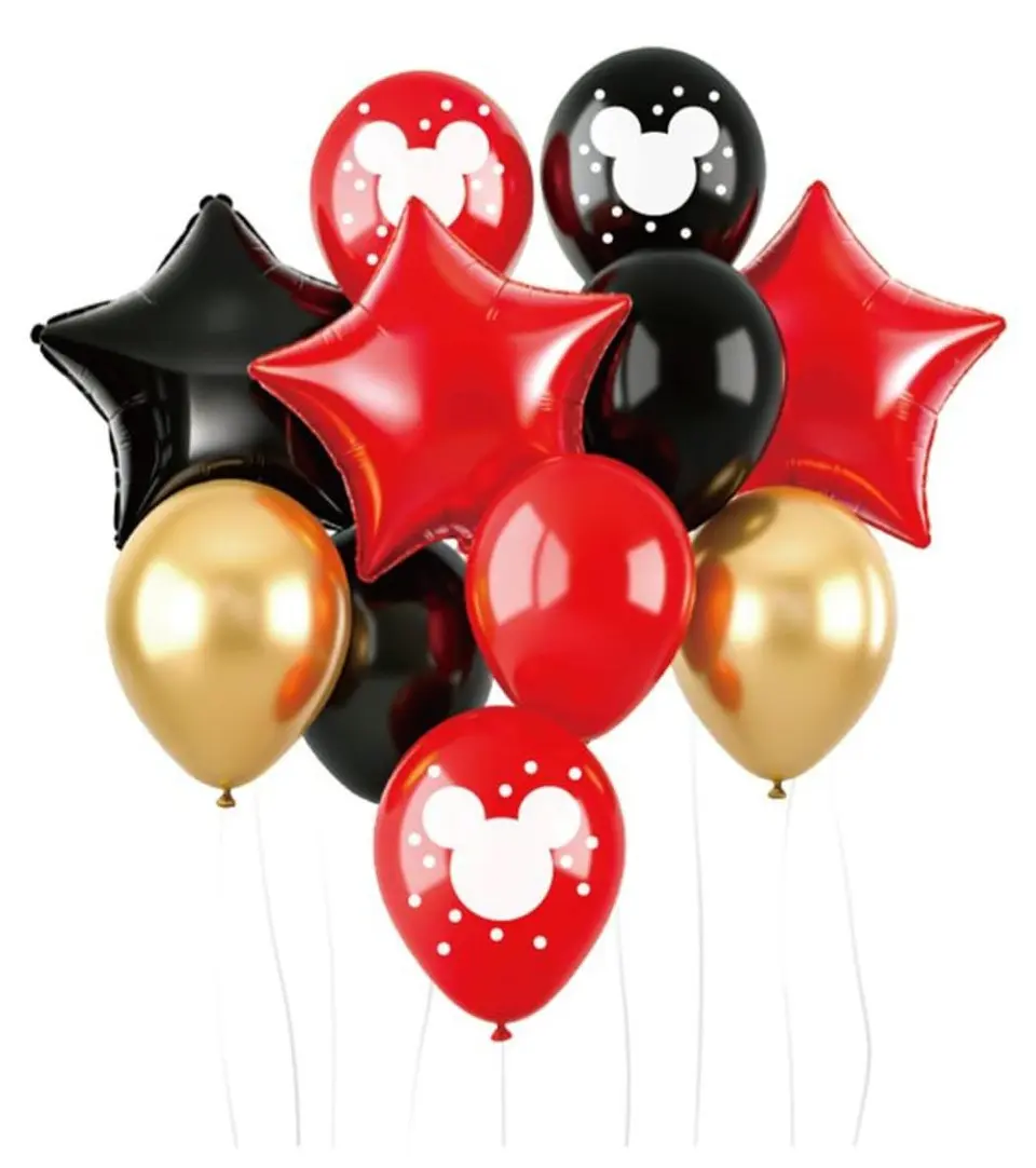 Set de globos decorativos mickey mouse 12 unidades 1