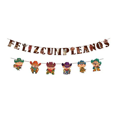 Guirnalda feliz cumpleaños vaqueros