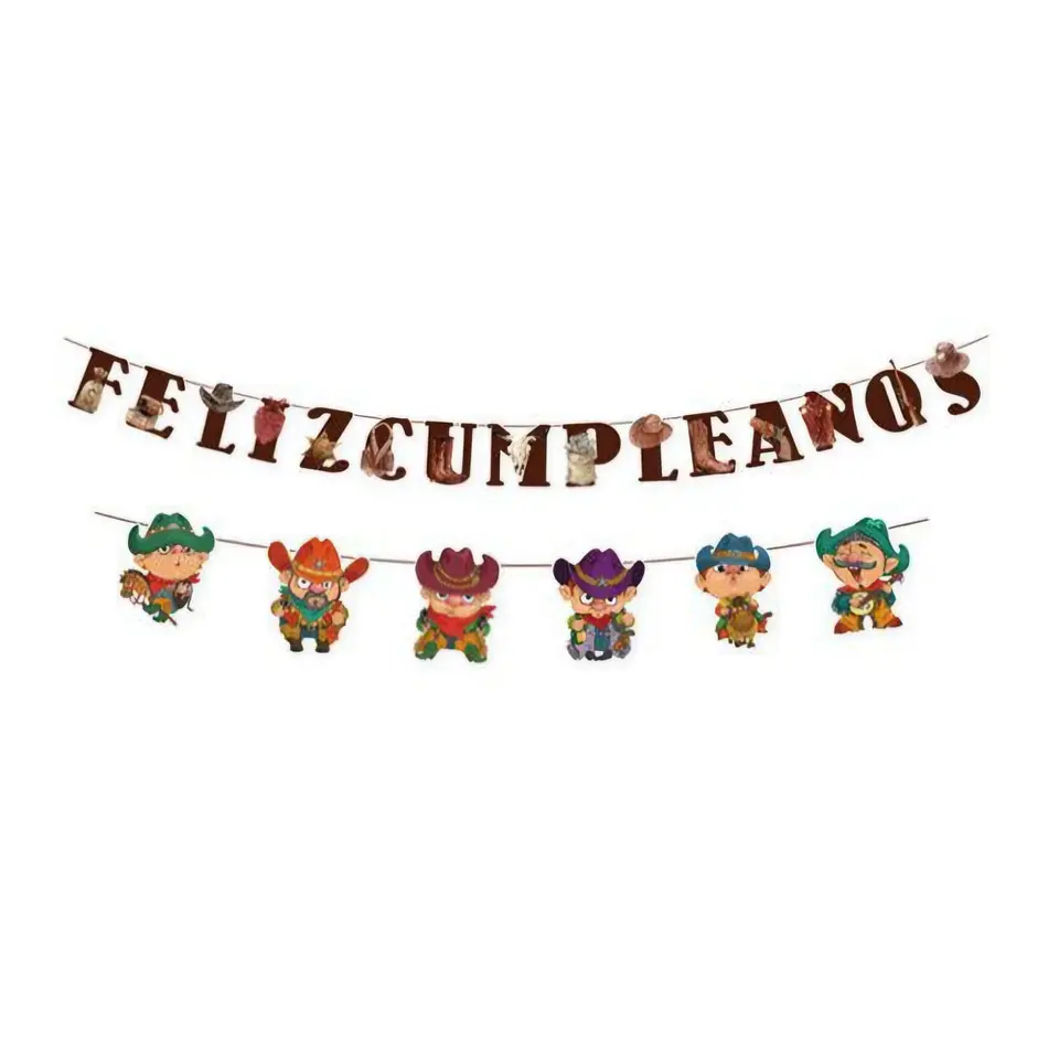 Guirnalda feliz cumpleaños vaqueros 1