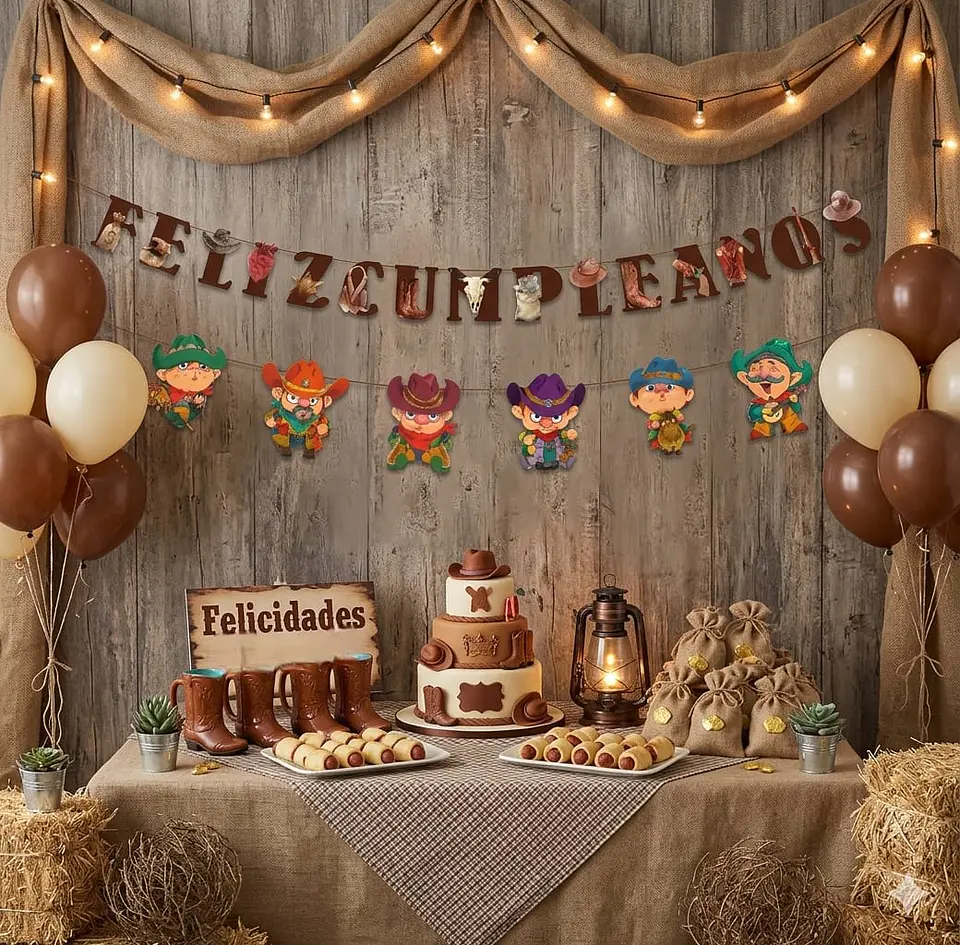 Guirnalda feliz cumpleaños vaqueros 2