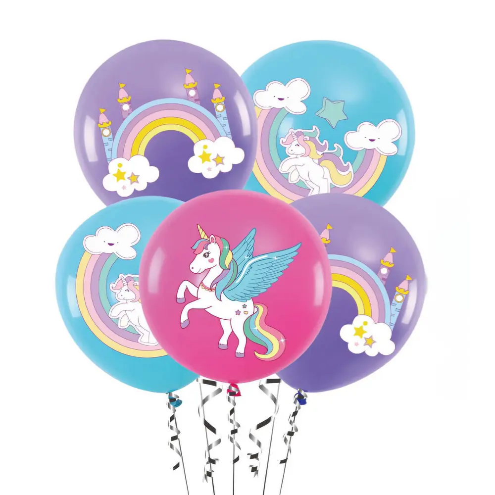 Set de globos unicornio 5 unidades