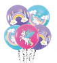 Set de globos unicornio 5 unidades - Miniatura 1