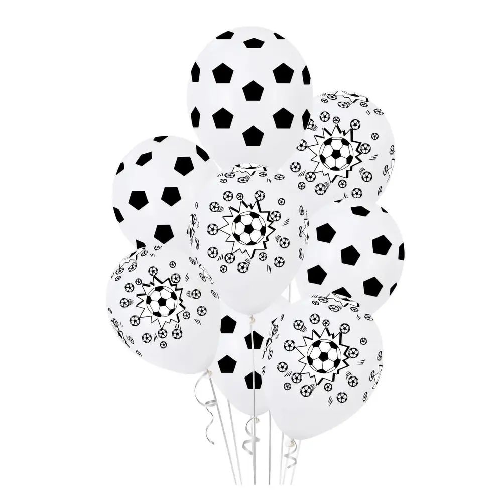 Set globos látex futbol 12 unidades