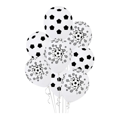 Set globos látex futbol 12 unidades