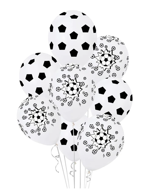 Set globos látex futbol 12 unidades
