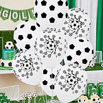 Set globos látex futbol 12 unidades