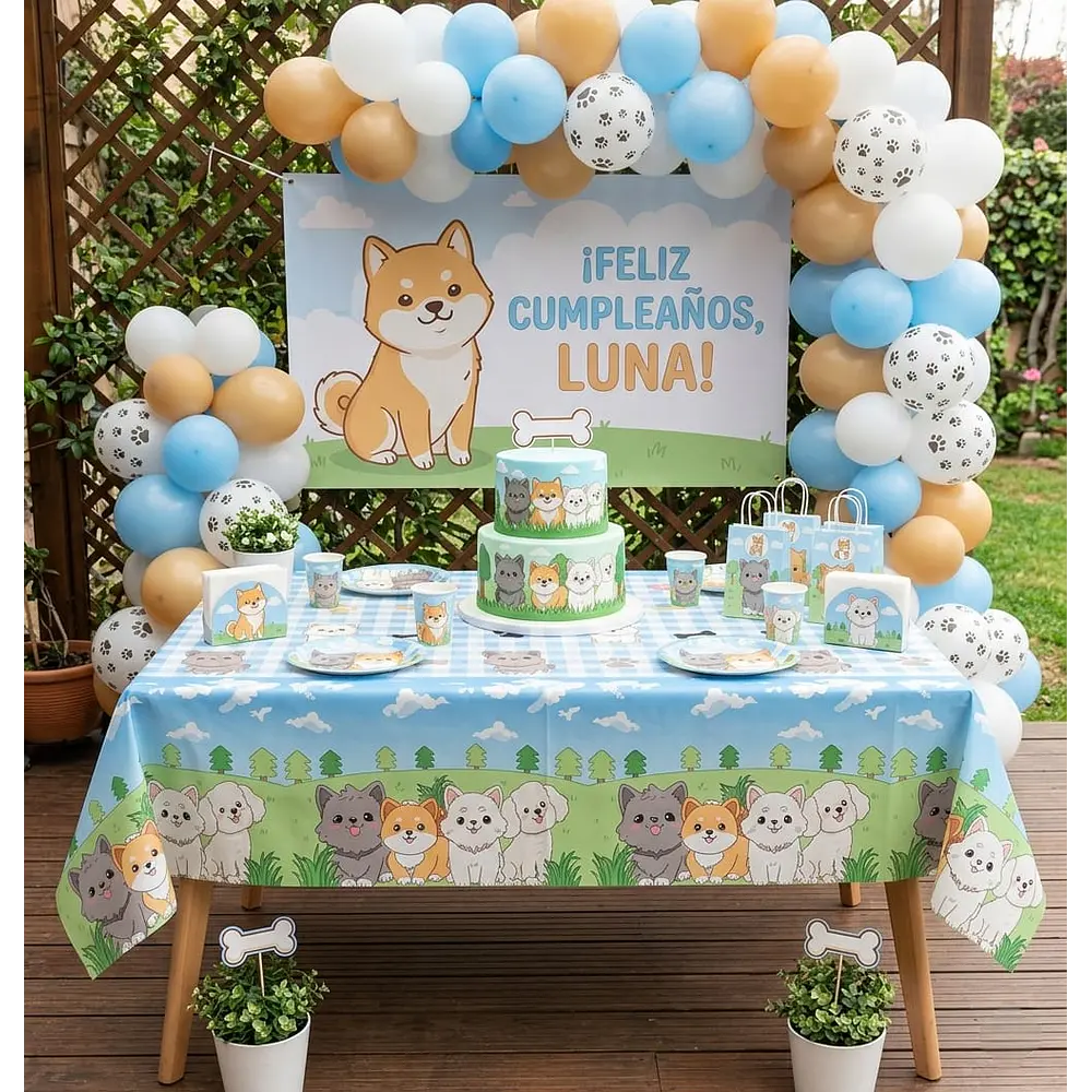 Mantel plástico perrito
