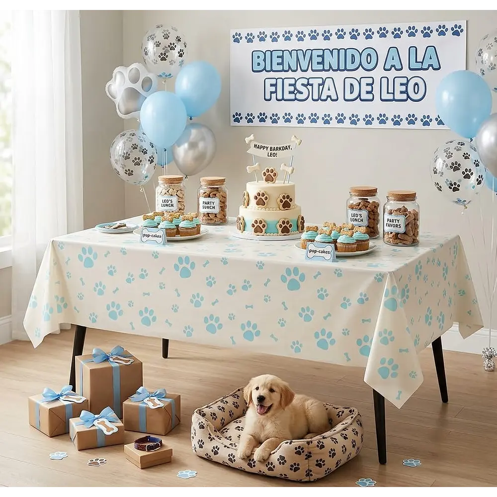 Mantel huellas perros y gatos