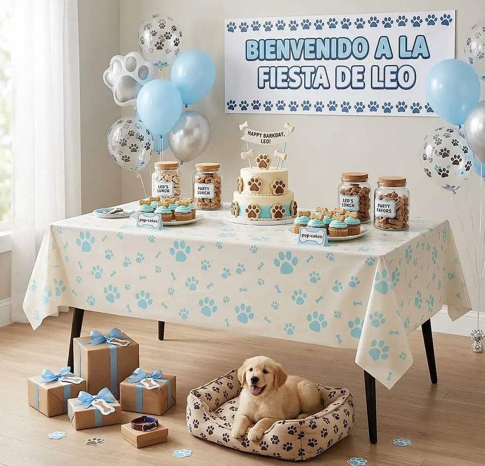 Mantel huellas perros y gatos 2