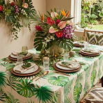 Mantel decorativo hojas