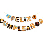 Guirnalda feliz cumpleaños basquetbol