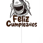 Vela cumpleaños tiburón