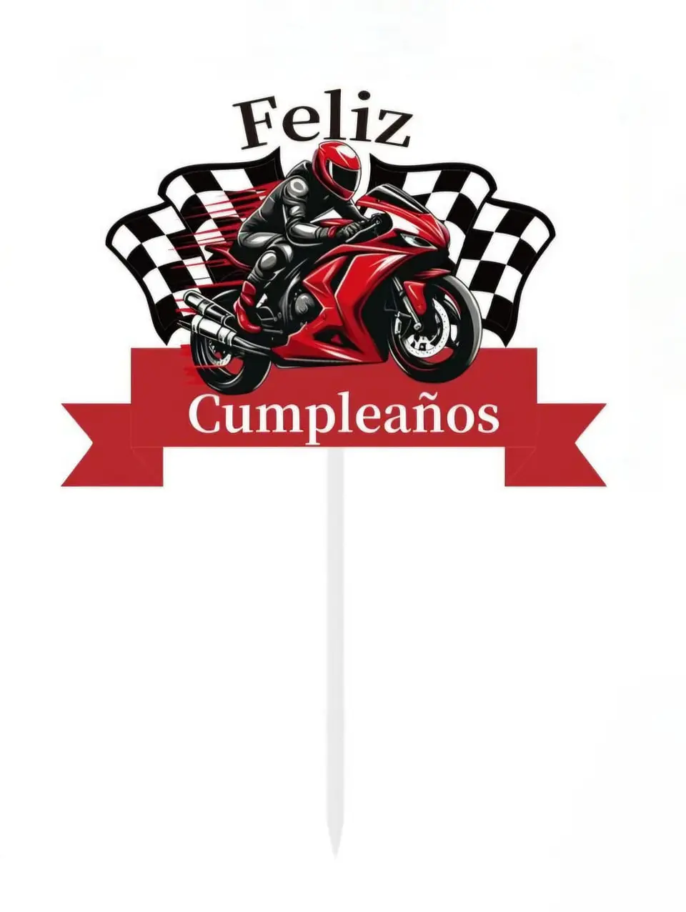 Vela cumpleaño de motos 1